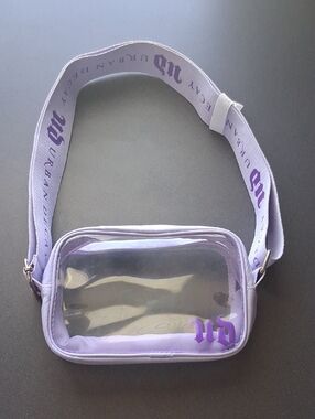 New*Urban Decay Cosmetics Clear Purple Crossbody Adjustable Bag